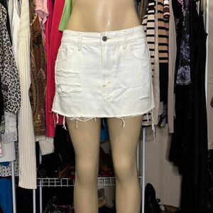 Abercrombie & Fitch Women's White Denim Skirt